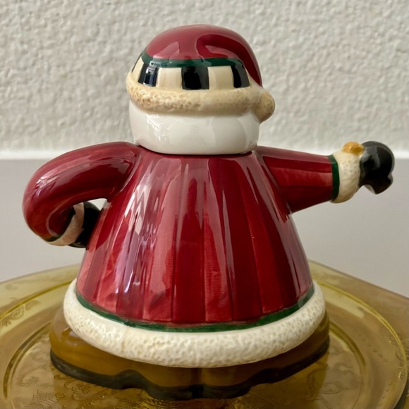 Sakura Debbie Mumm Short & Stout Santa Claus Christmas Hand Painted Teapot - Picture 5 of 11
